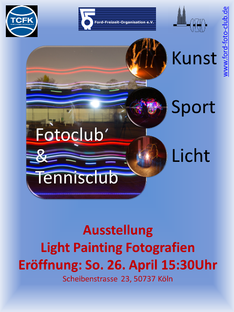 Tennisclub Vernissage und Lichtmalerei